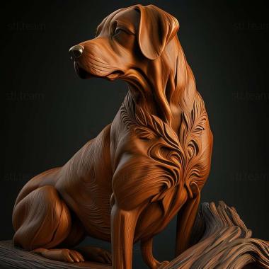 3D model Rhodesian Ridgeback dog (STL)